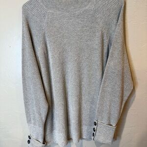 Michael Kors Light Gray Ribbed Sweater